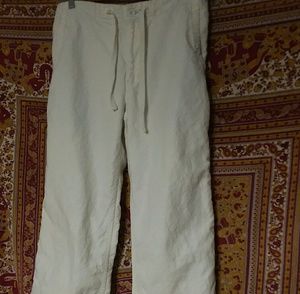 GAP white linen pant